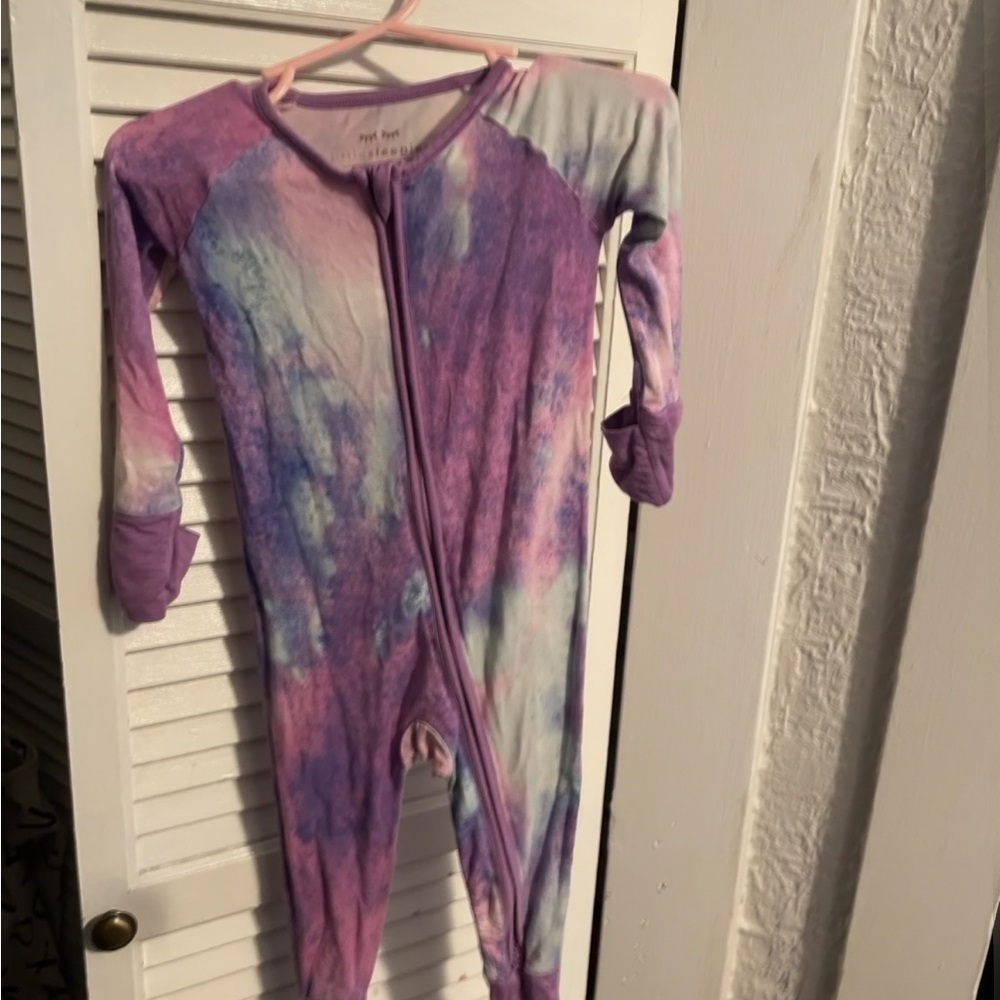 Little Sleepies Purple and Pink Footies One Piece